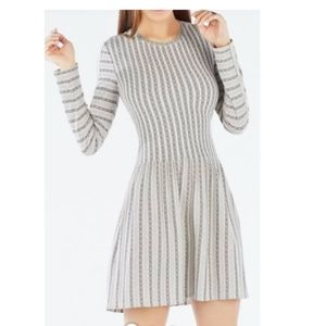 BCBGMaxAzria Marlin Striped jaquard dress